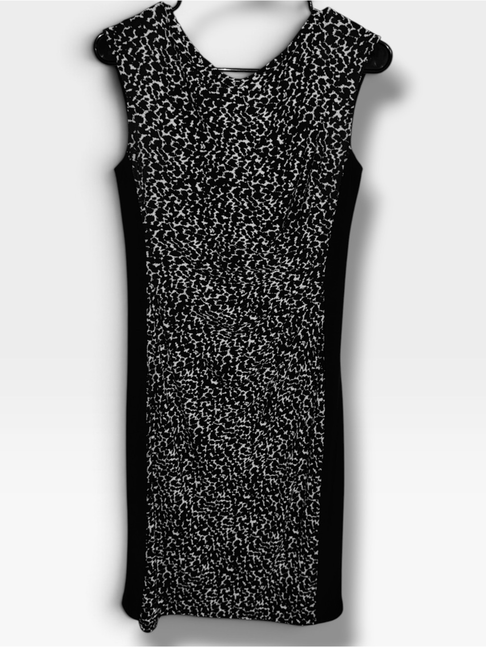 Lauren Ralph Lauren black and white patterned bodycon dress